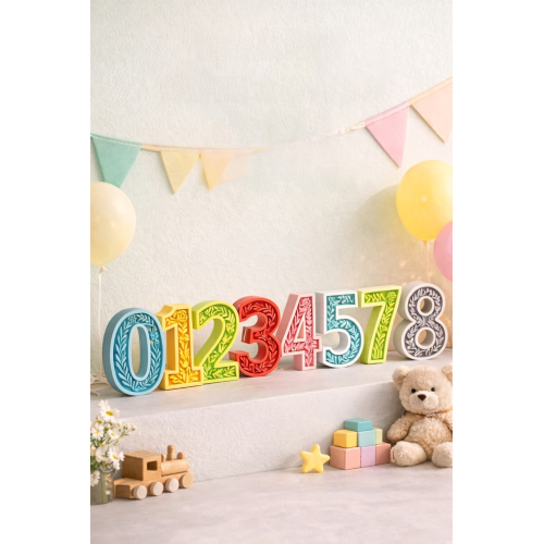 Decorative Flower Numbers (0–9)