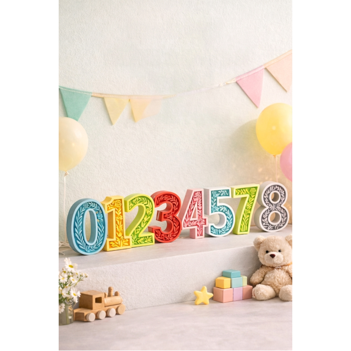 Decorative Flower Numbers (0–9)