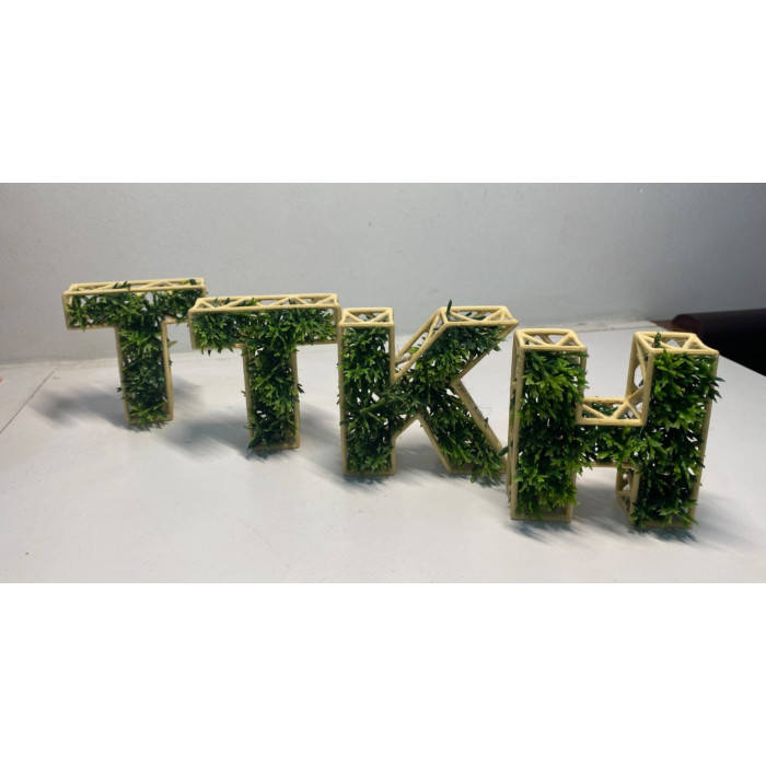 Mesh Alphabet Letters for Plants and Moss