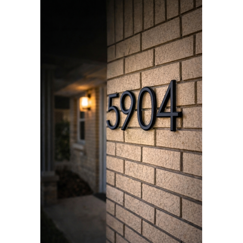 Modern address numbers for facade (15 cm)