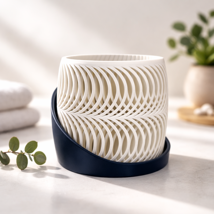 Double wave patterned planter for plants