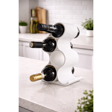 Stylish wine rack for kitchen or bar