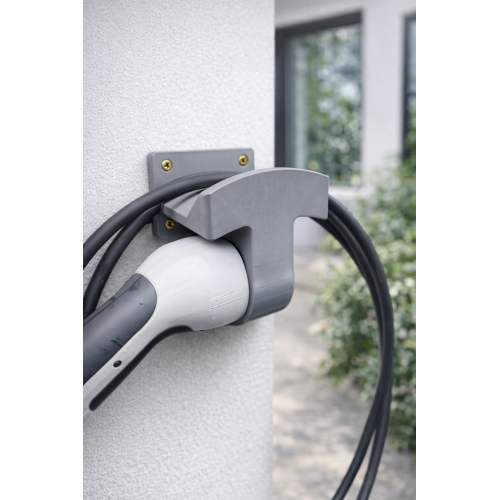 Type 2 electric vehicle charging holder with cable holder