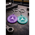 Two-tone Mercedes type keychain (set of 2)