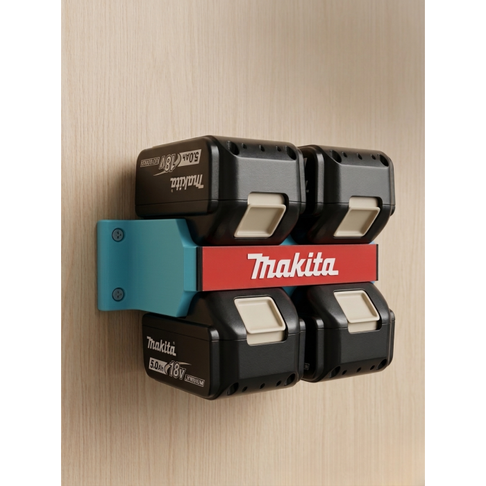 Makita battery holder for wall 4 batteries