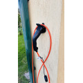 Wall type 2 ev cable holder with plug socket