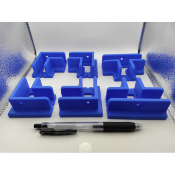 Set of reusable corner brackets for furniture boards for 16/18/20/22 mm