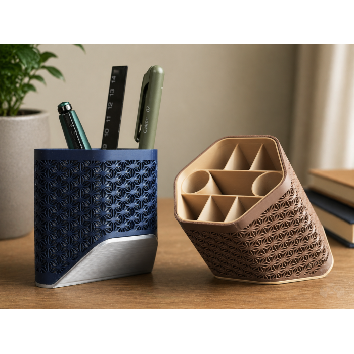Kumiko style pen holder