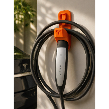 Tesla Type 2 charging cable holder with plug socket