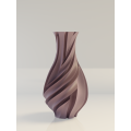 Vase with dynamic spiral pattern