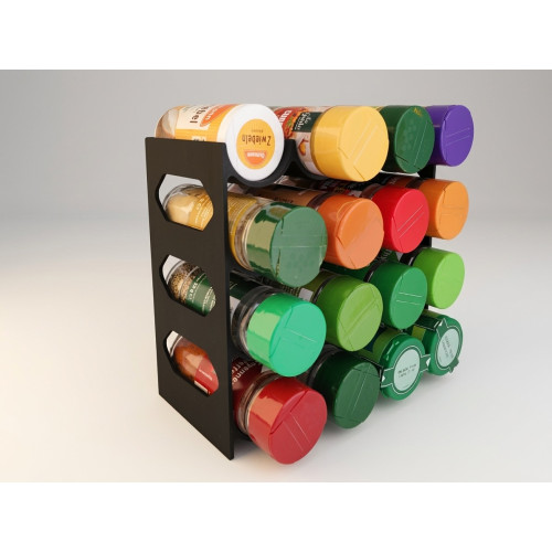 Spice holder for up to 16 jars