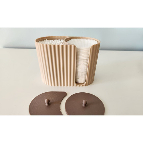 Organizer for Cotton Pads and Q-tips with Lid