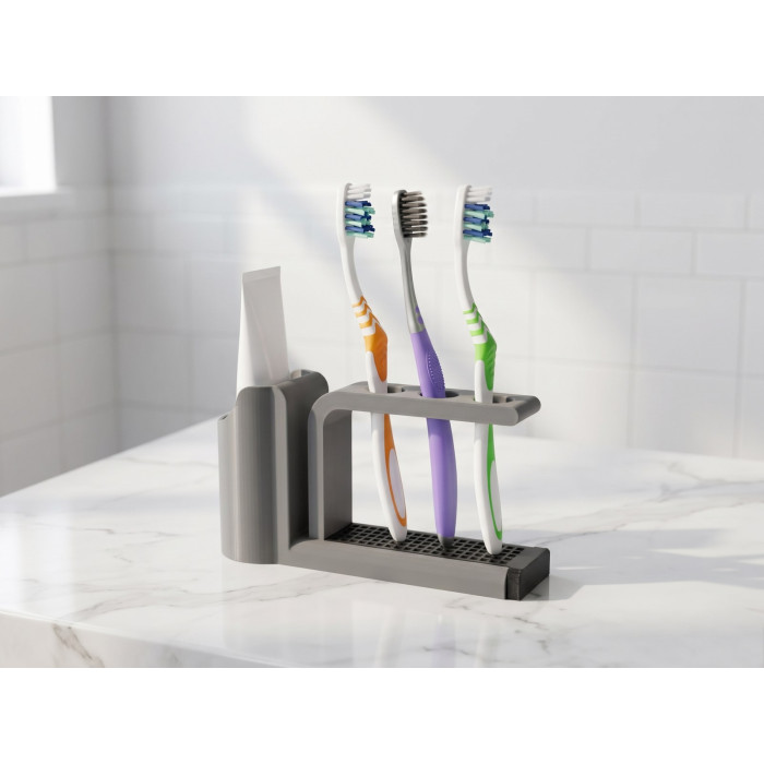 Toothbrush and Toothpaste Holder