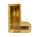 Larger personalized wooden piggy bank Letter