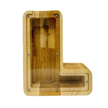 Smaller wooden piggy bank letter 