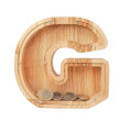 Larger personalized wooden piggy bank Letter