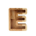 Larger personalized wooden piggy bank Letter