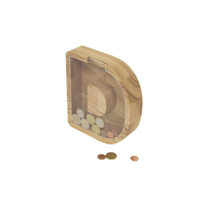 Larger wooden piggy bank letter 