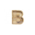 Larger personalized wooden piggy bank Letter