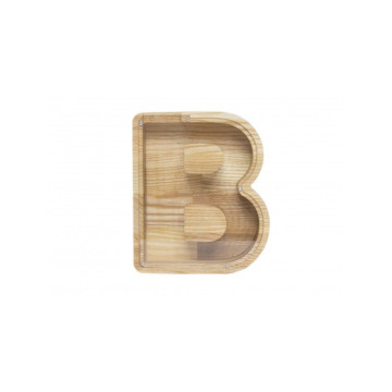 Larger wooden piggy bank letter 