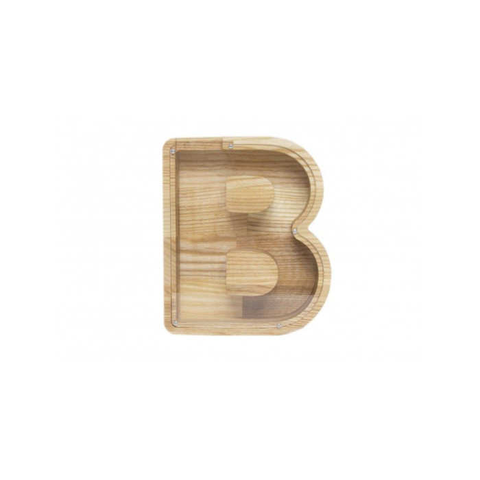Larger wooden piggy bank letter 