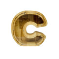 Larger personalized wooden piggy bank Letter