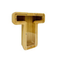 Larger personalized wooden piggy bank Letter