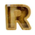 Larger personalized wooden piggy bank Letter