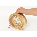 Personalized wooden piggy bank 