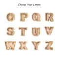 Larger personalized wooden piggy bank Letter (34 cm)