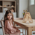 Väiksem puidust säästukarp täht "A" (18,7 cm)