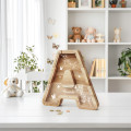 Väiksem puidust säästukarp täht "A" (18,7 cm)