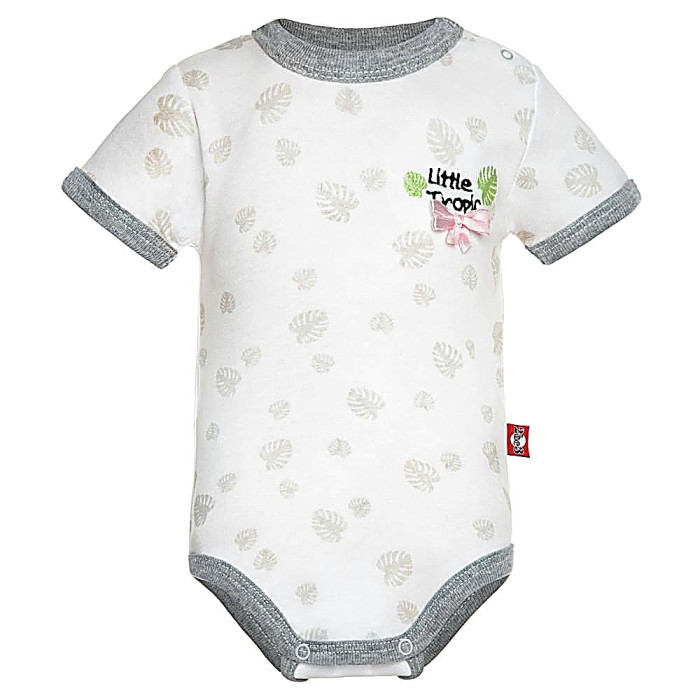 White grey baby bodysuit „Pantera“