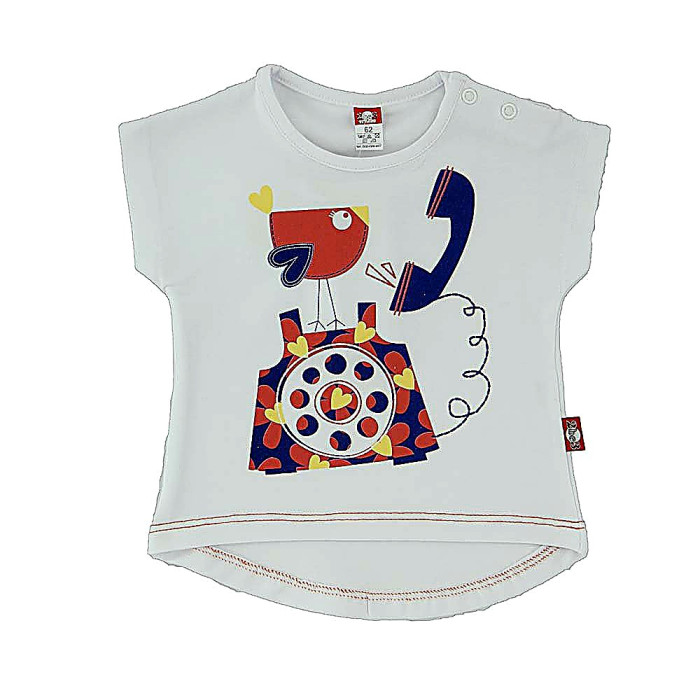 White baby T-shirt „Smalsus little bird“
