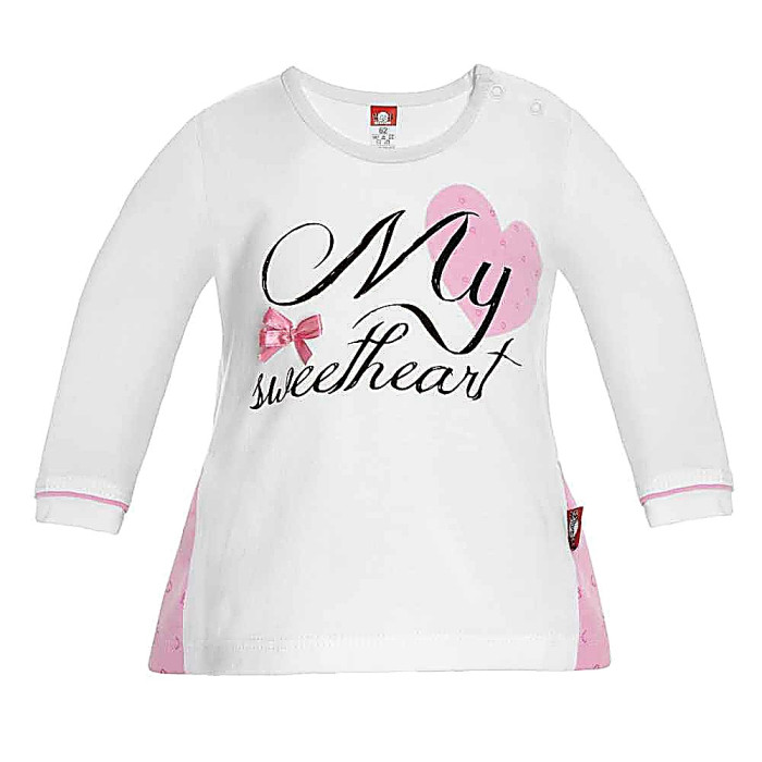 Long-sleeve white baby T-shirt