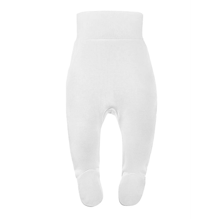 White baby trousers with feet