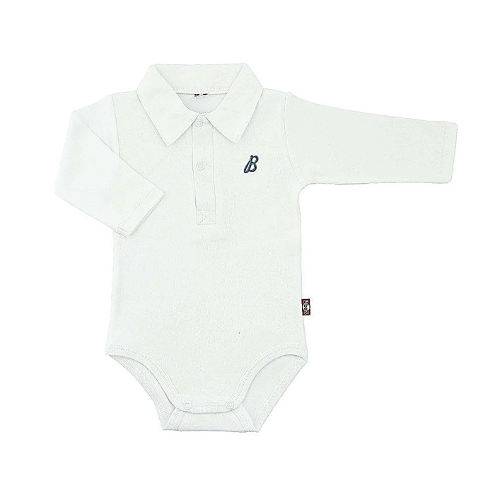 White bodysuit with a white collar 