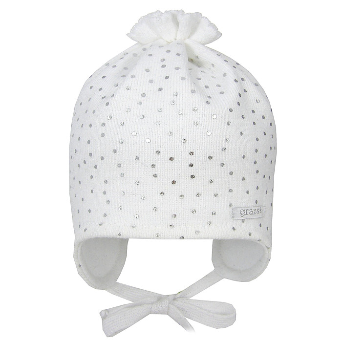 White baby hat with sparkles