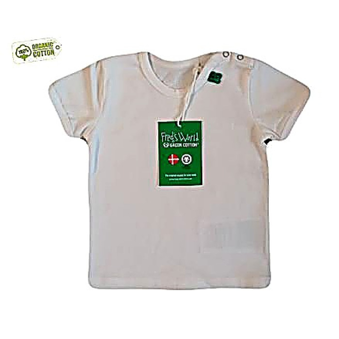 Short-sleeve white baby T-shirt