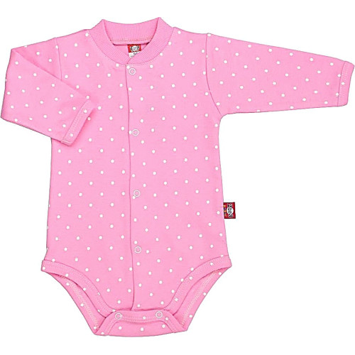 Pink bodysuit with white dots