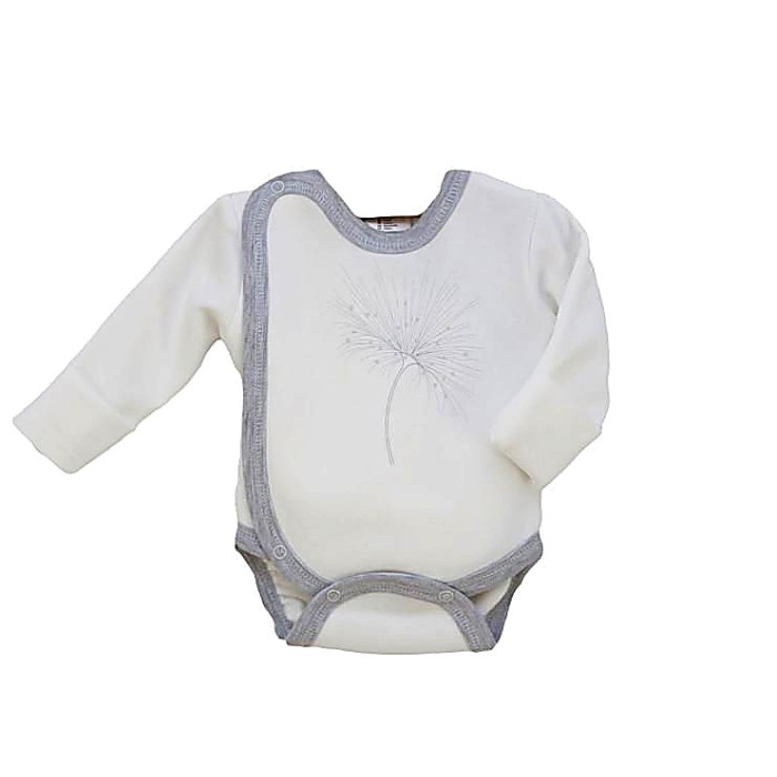 Vilaurita white warm-lined baby bodysuit with mittens „Perla“