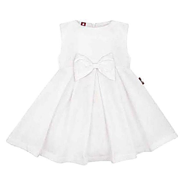 Elegant white dress with ribbon 