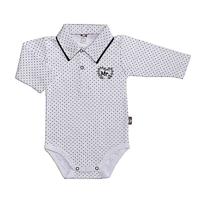 White baby bodysuit „Little Dot“