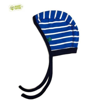 Blue baby hat with ties 'Fredas