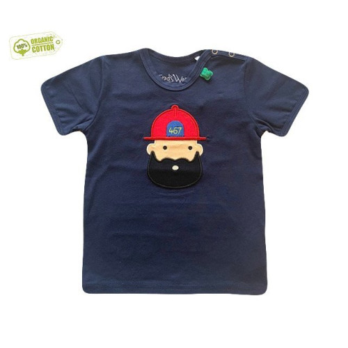 Blue baby T-shirt „Gaisrininkas“