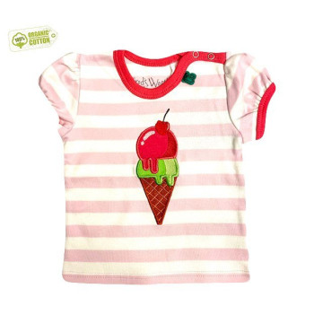 Pink baby T-shirt „Ledai“