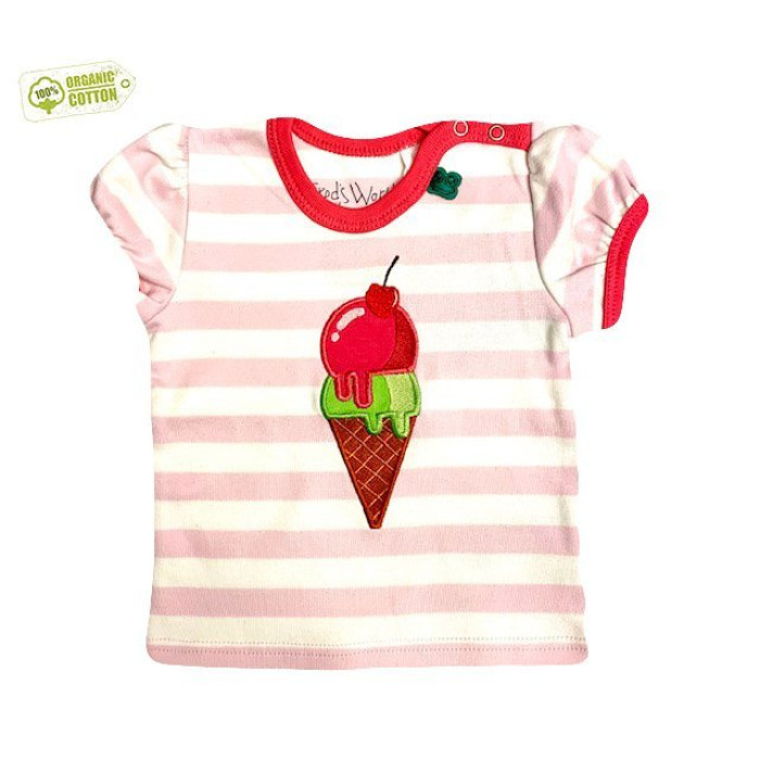Pink baby T-shirt „Ledai“