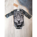 Long-sleeve baby bodysuit „Leopardas“