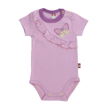 Lilac bodysuit with short sleeves 