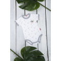White grey baby bodysuit „Pantera“